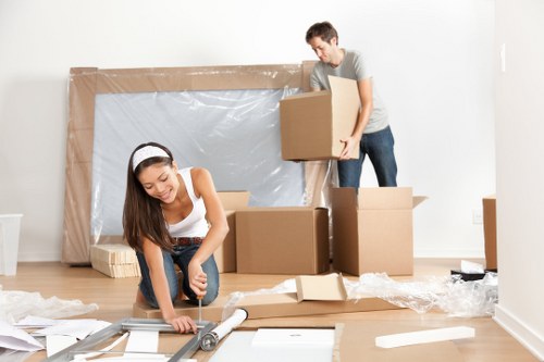 Removal team using safe handling practices during a France relocation
