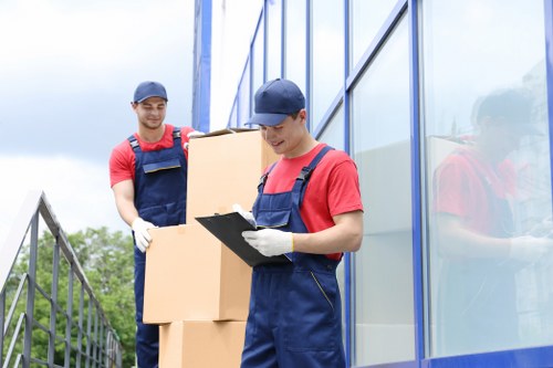 Man and van removals vehicle supporting a local move in France