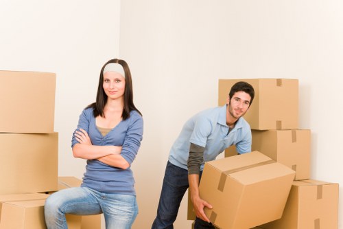 Commercial moving van service for office relocation in France