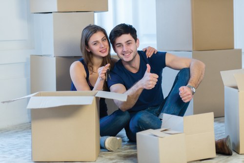 Professional team coordinating an office move with access and timing considerations