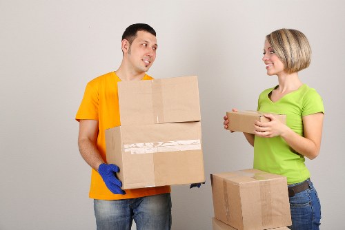 Man with van helping with apartment relocation in France